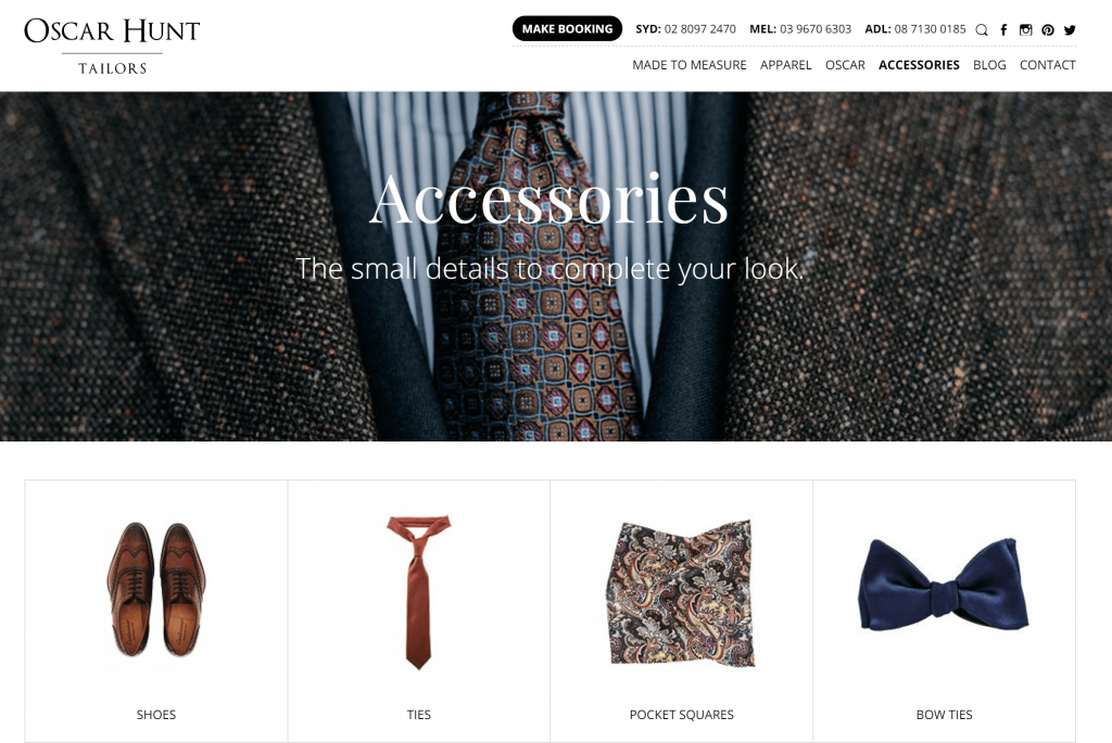 Accessori per Abbigliamento da Uomo Oscar Hunt Tailors 